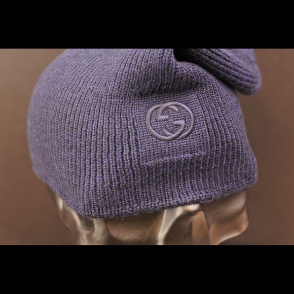 ⛔️ SOLD ⛔️ Gucci Wool Blue GG Beanie - Picture 2 of 4